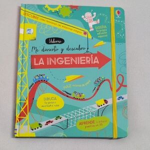 Usborne Kids Engineering Activity Book - Blue and Yellow